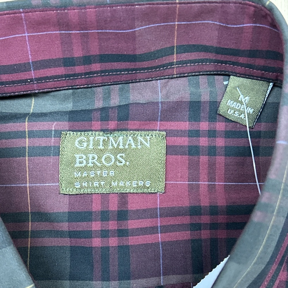 NWT Gitman Bros. Master Shirt Makers M Multicolor Plaid  Cotton USA Made Shirt - Picture 7 of 9